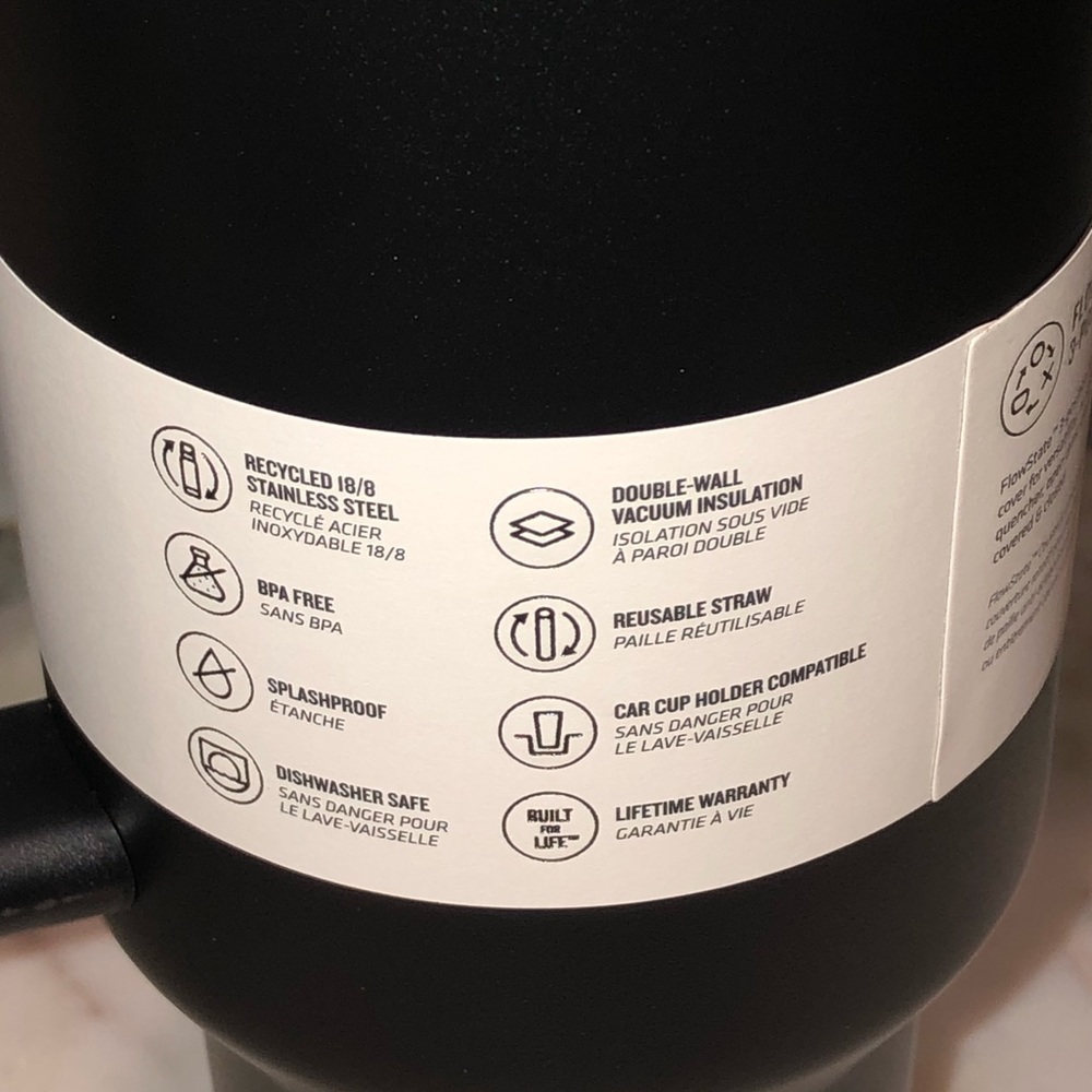 ✨NWT✨ Last One‼️Stanley Quencher H2.0 FlowState Tumbler 40oz (Black) - Picture 7 of 9